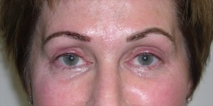 permanent makeup for brows and upper lash enhancement after